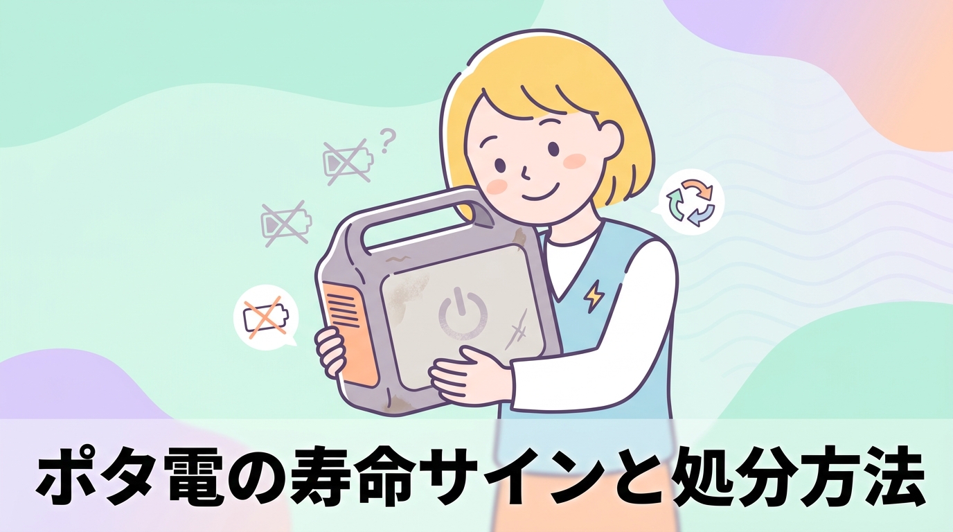 寿命を迎えたポータブル電源の症状と適切な処分方法