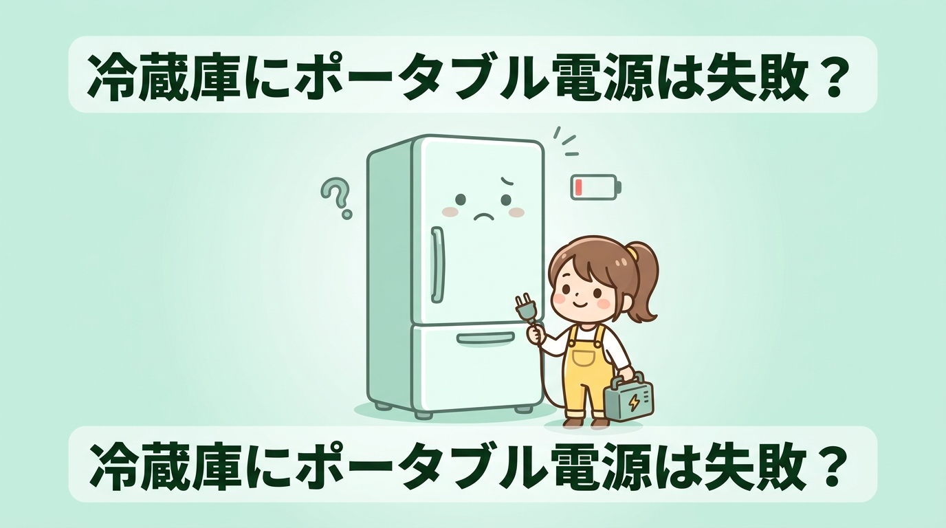 冷蔵庫にポータブル電源を導入するデメリット