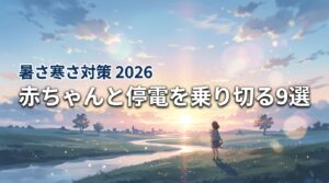 子育て家庭の防災対策！赤ちゃんと停電を乗り切る9つの備えと暑さ寒さ対策