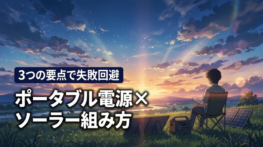 ポータブル電源×ソーラーパネルセットの組み合わせ方｜3つの重要事項で失敗回避