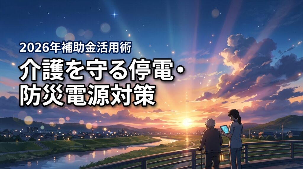 停電で介護が止まる不安に。高齢者・介護世帯の防災電源対策と補助金の活用術