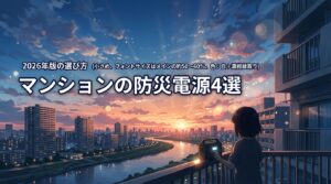 マンション・アパートでできる防災電源の備え｜おすすめ4選と失敗しない選び方