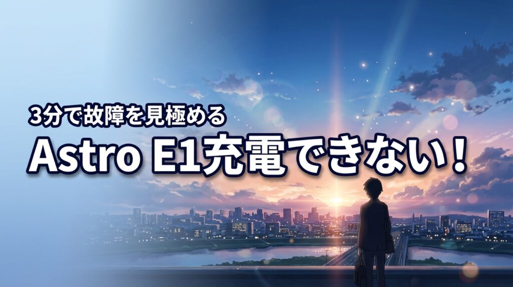 【即解決】anker astro e1が充電できない！故障か見極める3分診断