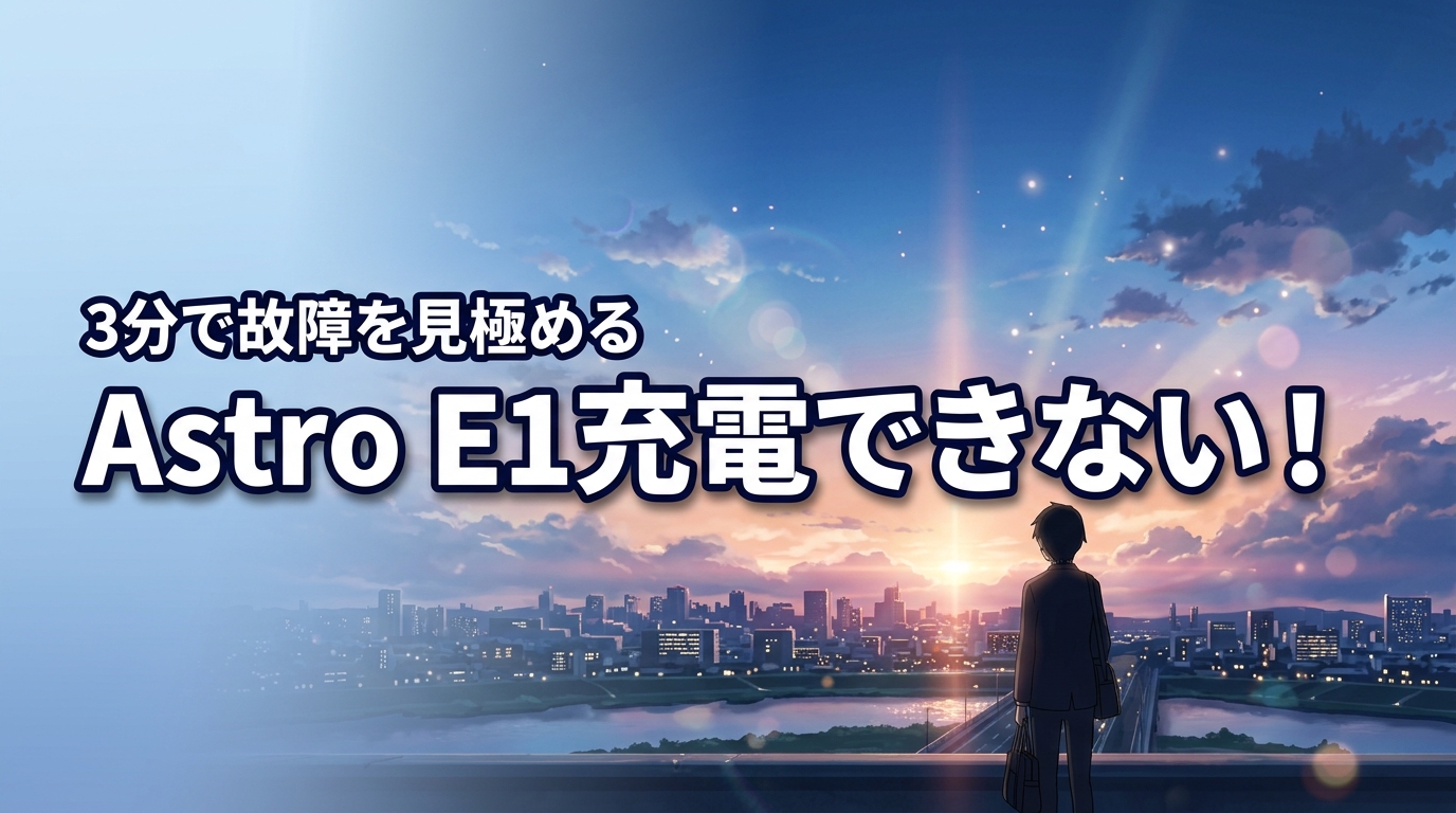 【即解決】anker astro e1が充電できない！故障か見極める3分診断