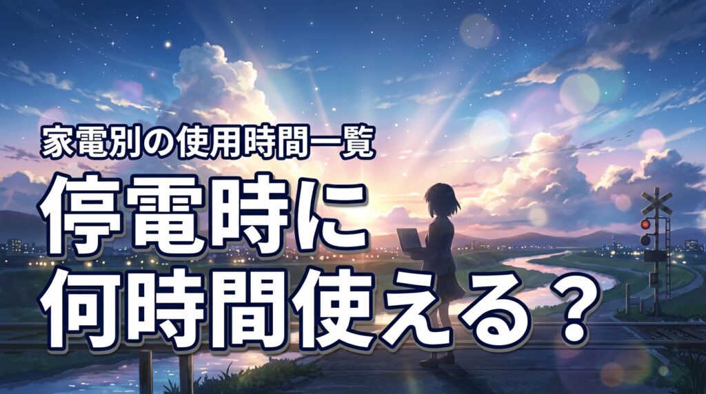 【失敗しない電源選び】停電時に何時間使える？家電別の使用可能時間を一覧表で