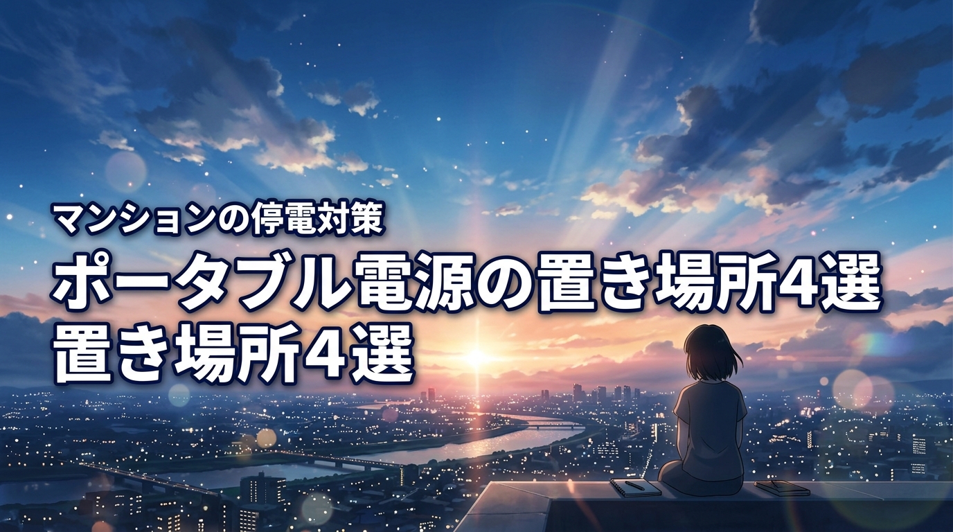 マンションの停電対策に！ポータブル電源の最適な置き場所4選と安全な保管のコツ