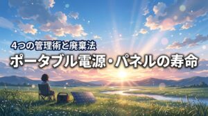 ポータブル電源と太陽光パネルの寿命は何年？長持ちさせる4つの管理術と廃棄法