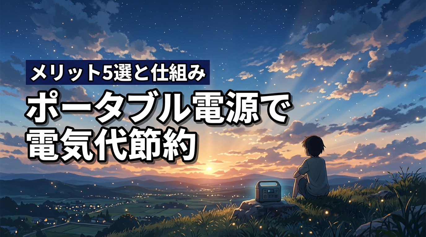 ポータブル電源で電気代を節約する仕組みとメリット5選！導入費用は回収できる？