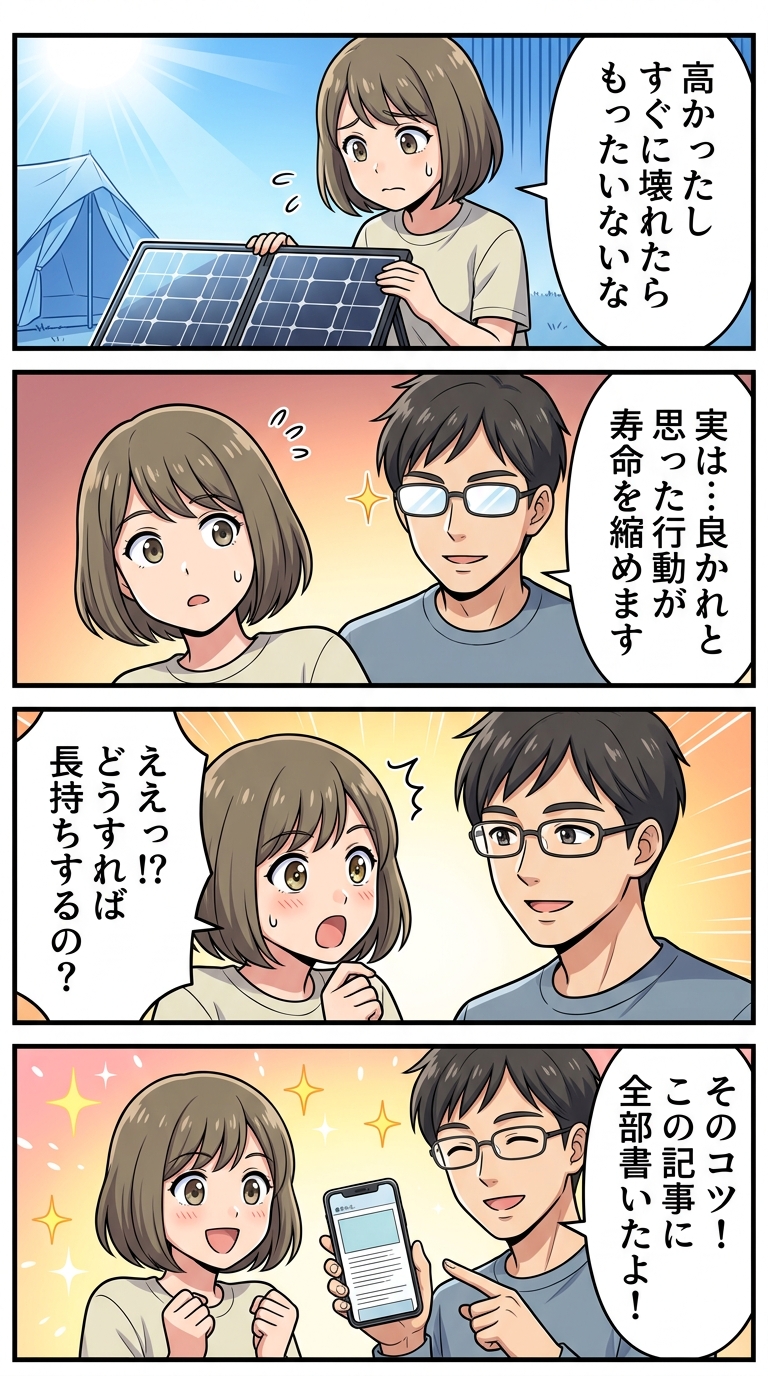 ソーラーパネル ポータブル 寿命
