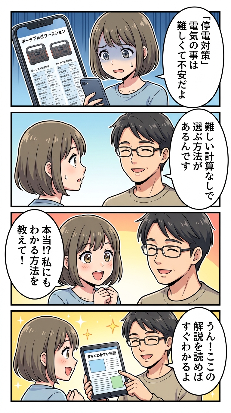 ポータブル電源 家族4人 災害
