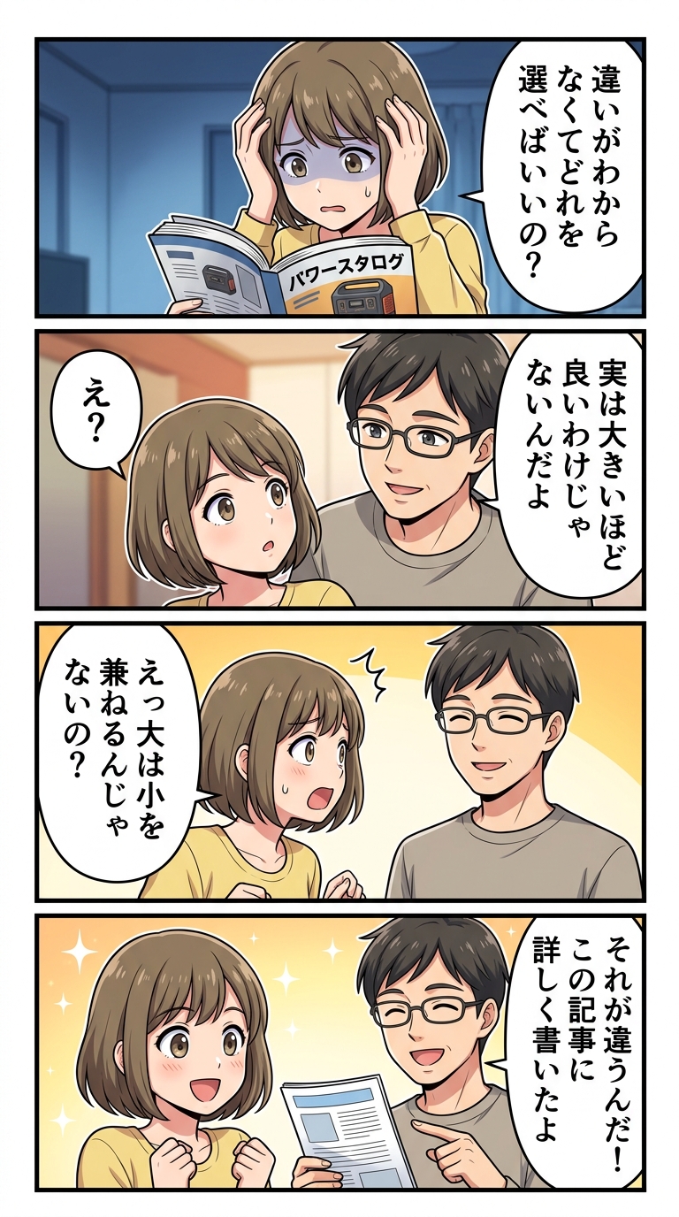 500Wh・1000Wh・2000Wh 何が違う？