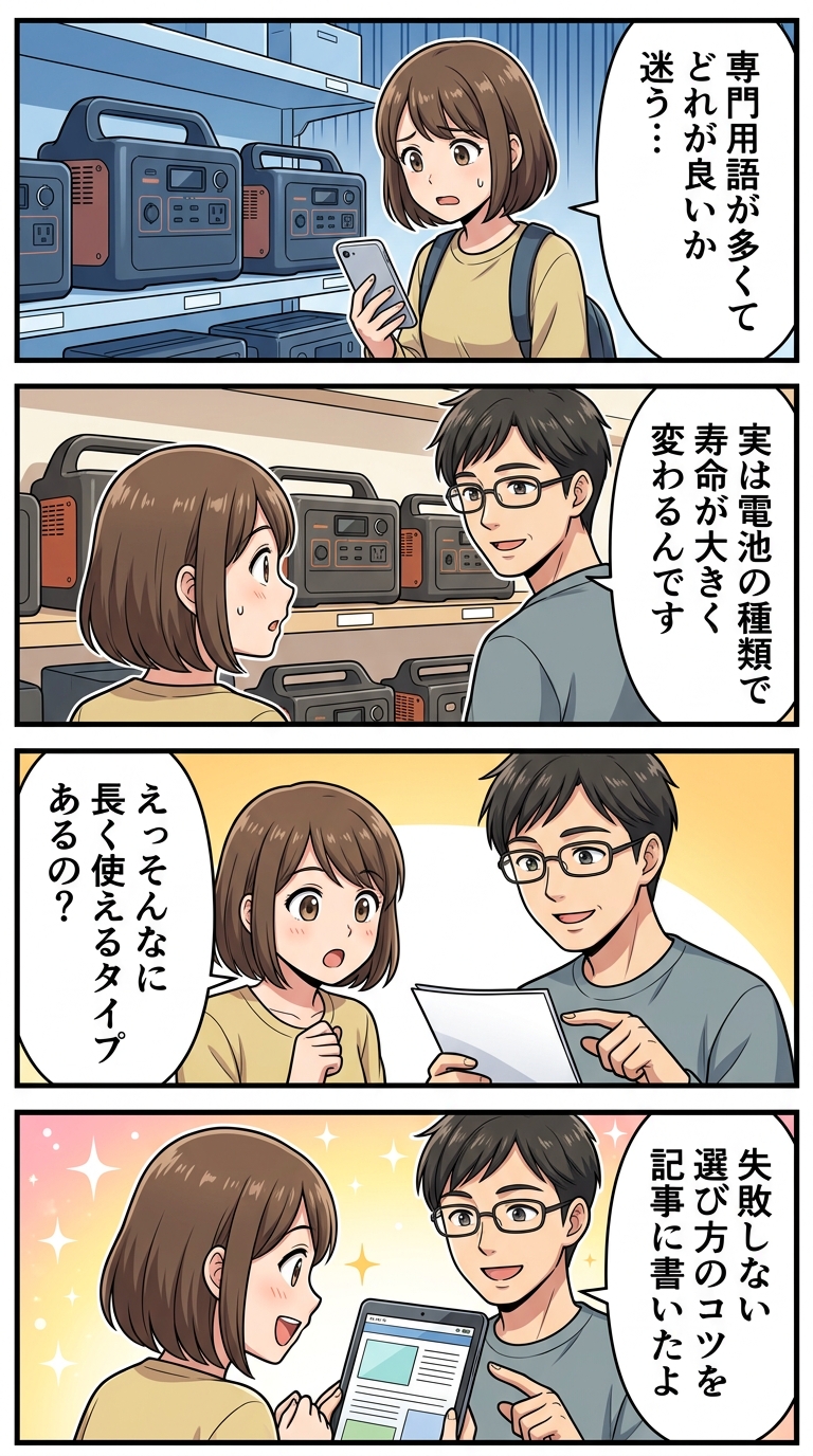 ポータブル電源の選び方｜容量・出力・電池の種類