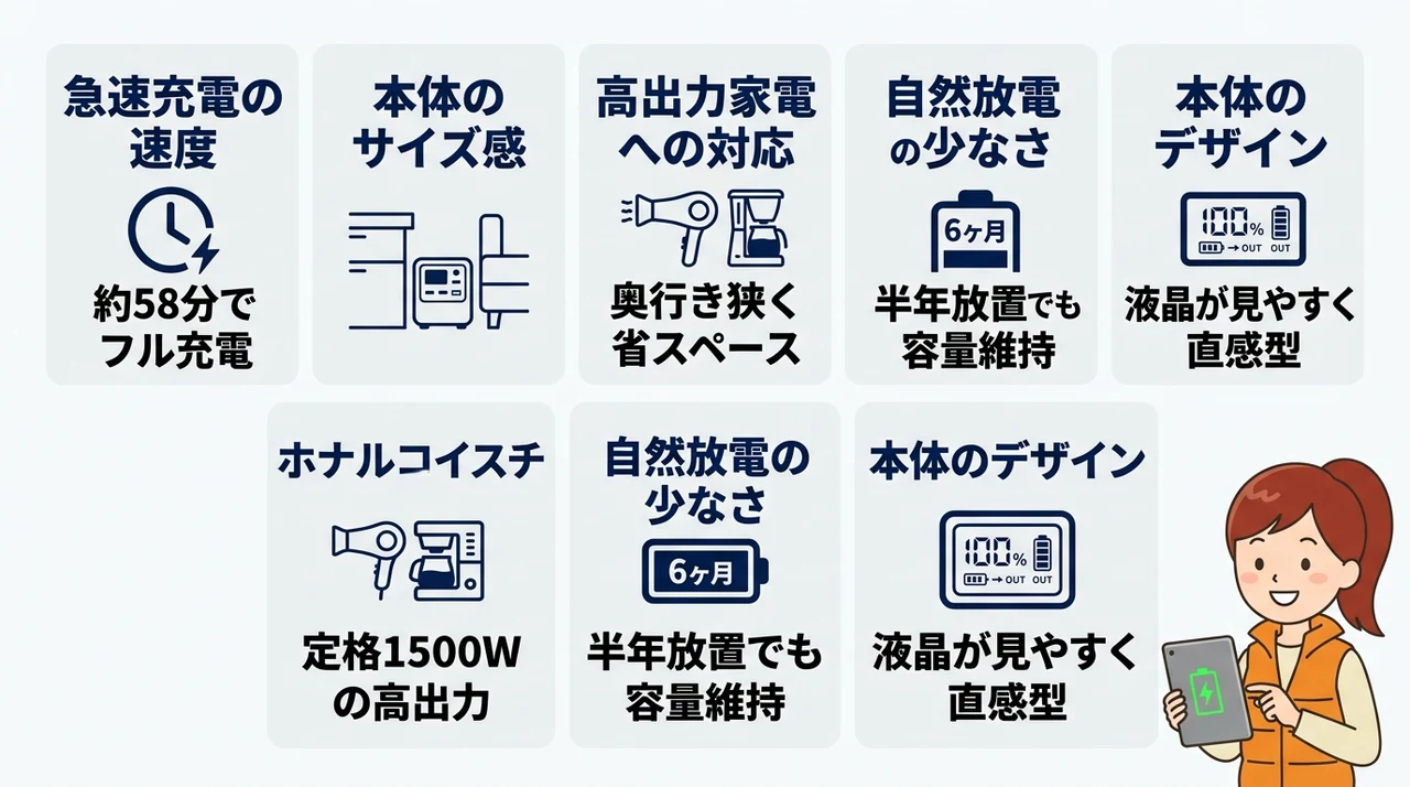 Anker SOLIX C1000の良い口コミ・評判