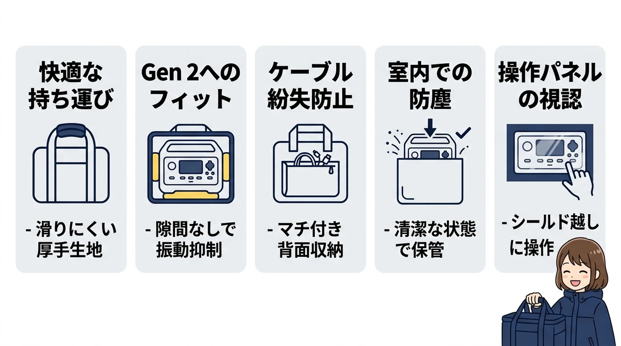 専用バッグの良い口コミ