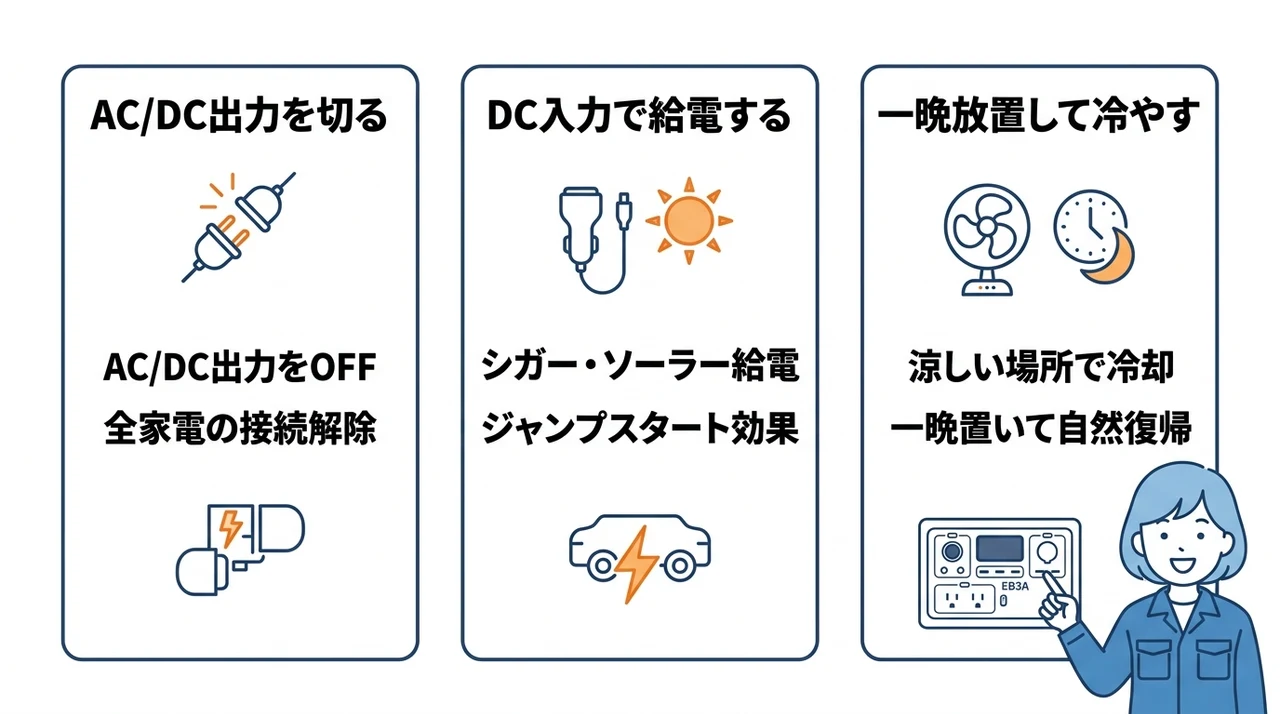 充電できないeb3aをリセットで直すコツ