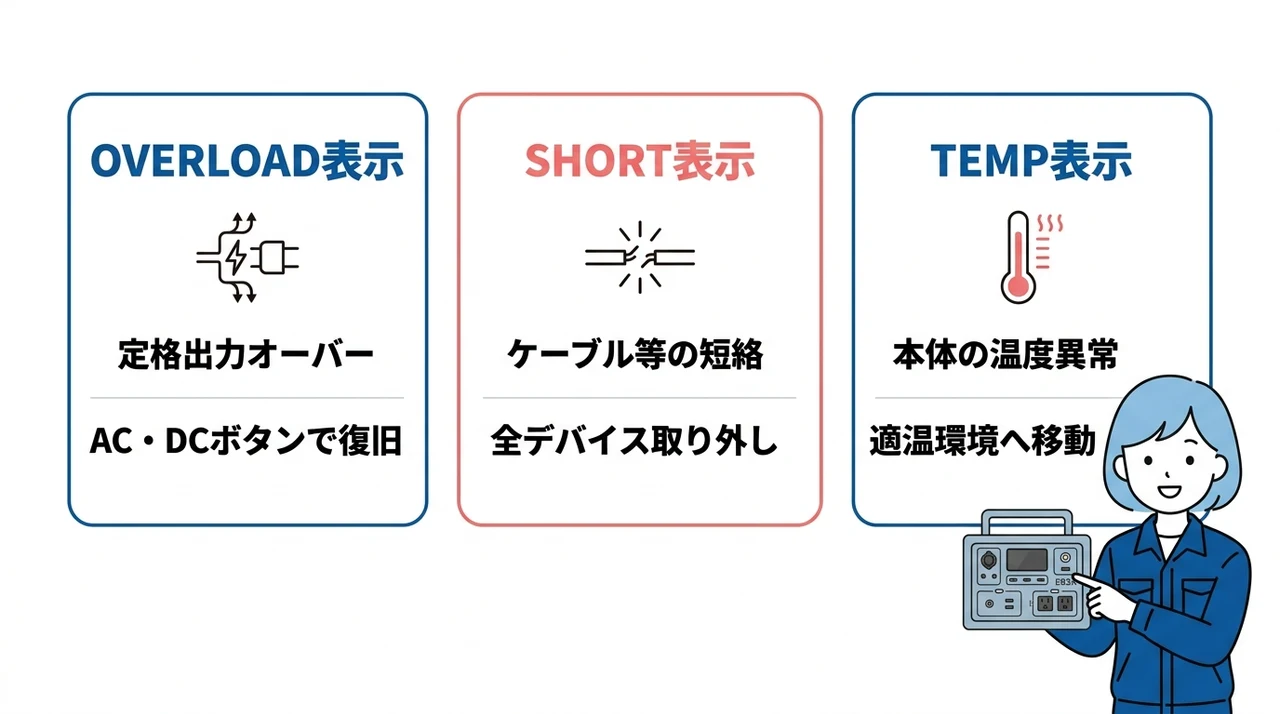 液晶のエラーコード別のbluetti対策