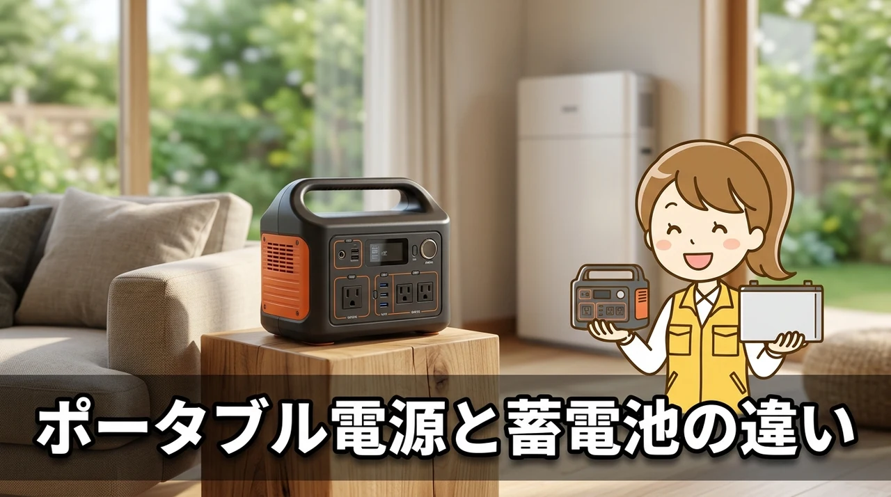 ポータブル電源と蓄電池の違いを解説