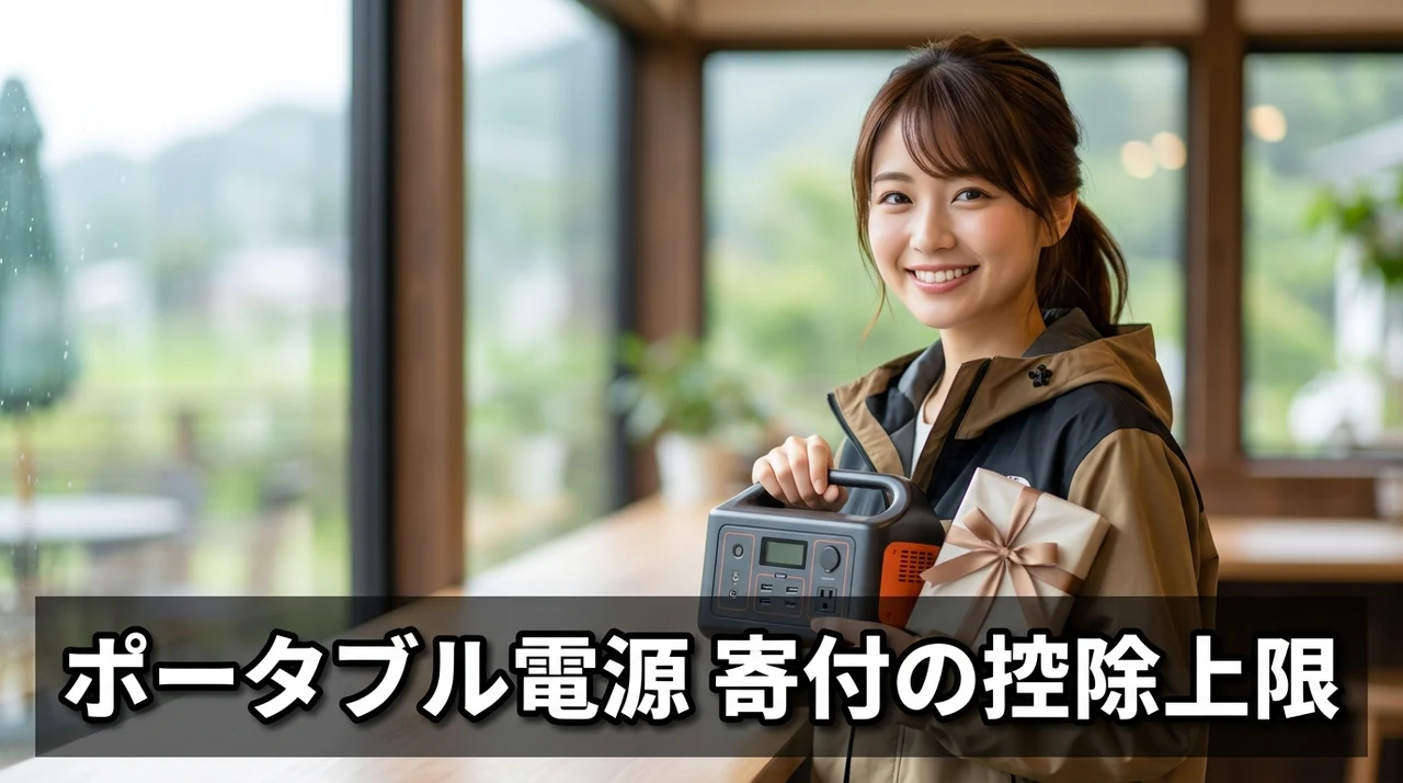ポータブル電源寄付前の控除上限シミュレーション