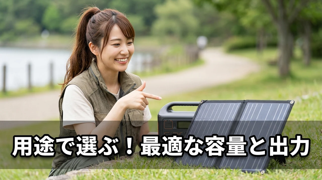 使用目的に最適なバッテリー容量と定格出力