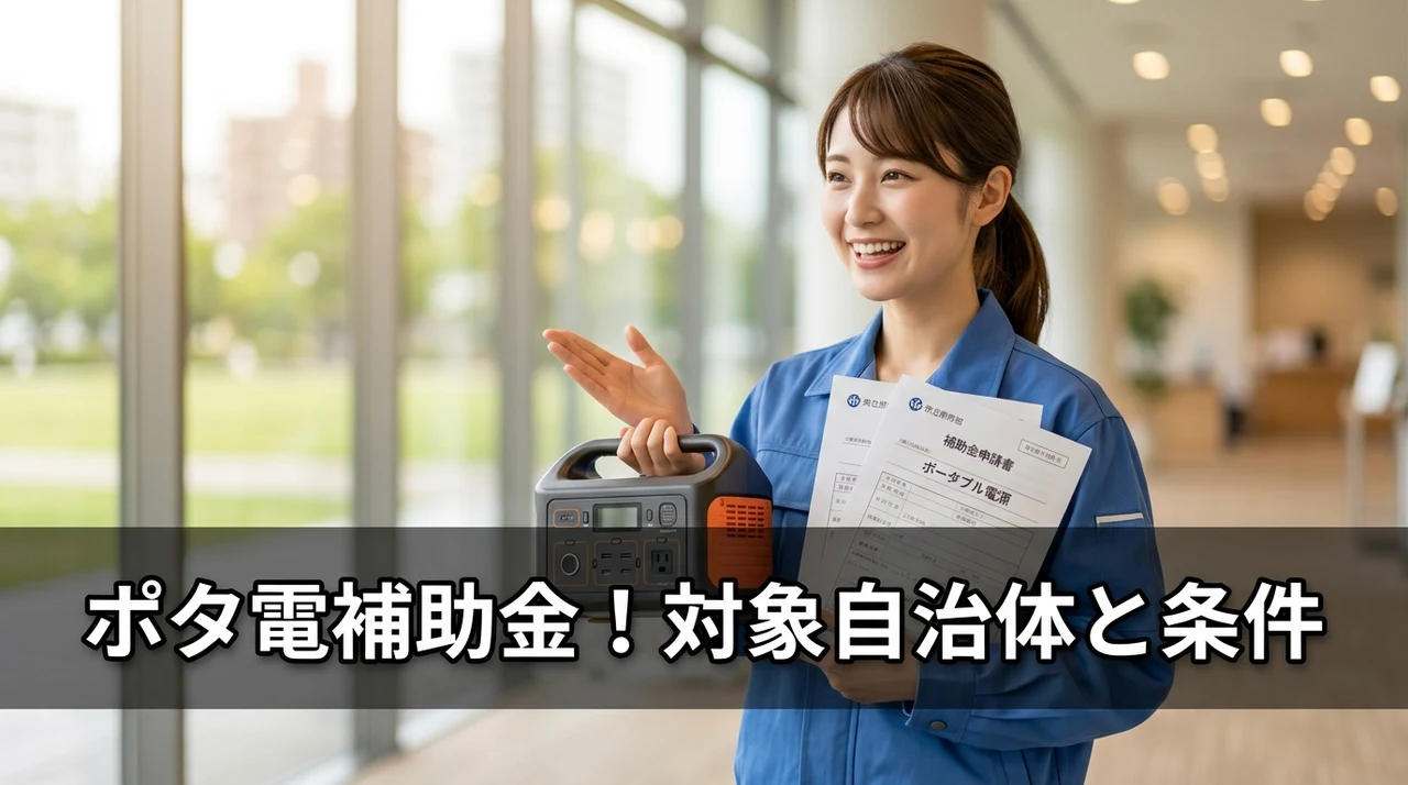 ポータブル電源の補助金が出る自治体と条件