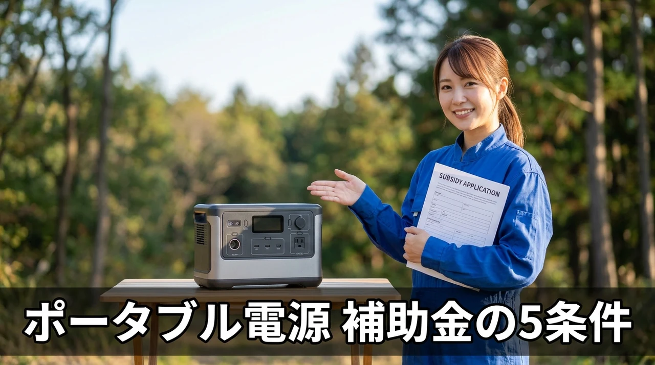 ポータブル電源の補助対象となる要件5つ