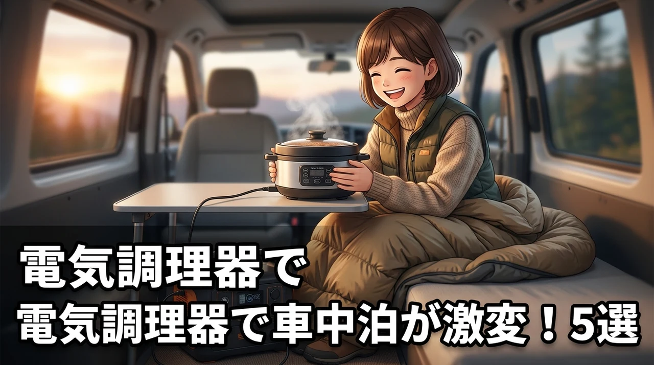 車中泊で電気調理器を導入するメリット5つ