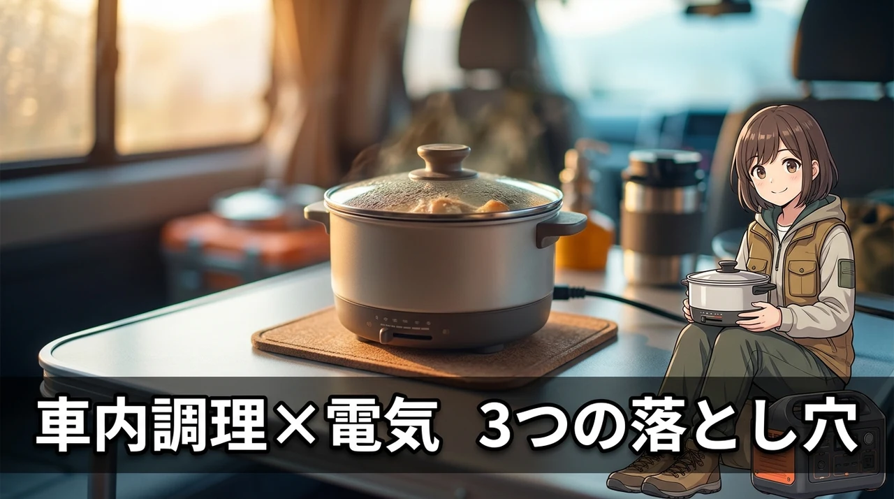 車内調理で電気調理器を扱うデメリット3つ