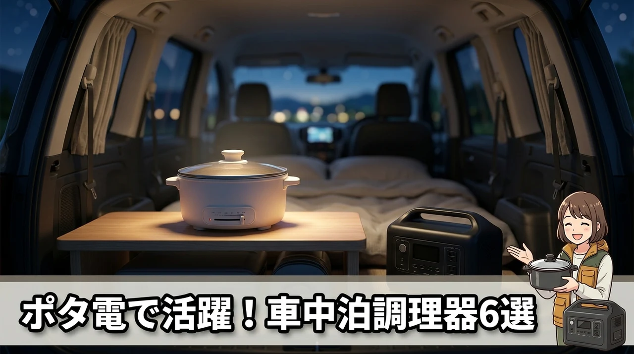 車中泊におすすめの低電力な電気調理器6選