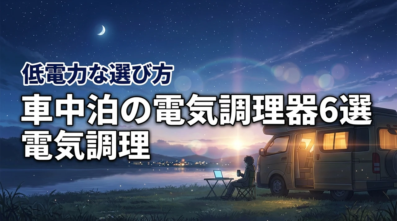 ポータブル電源で車中泊!おすすめの電気調理器6選と低電力な選び方を詳しく紹介