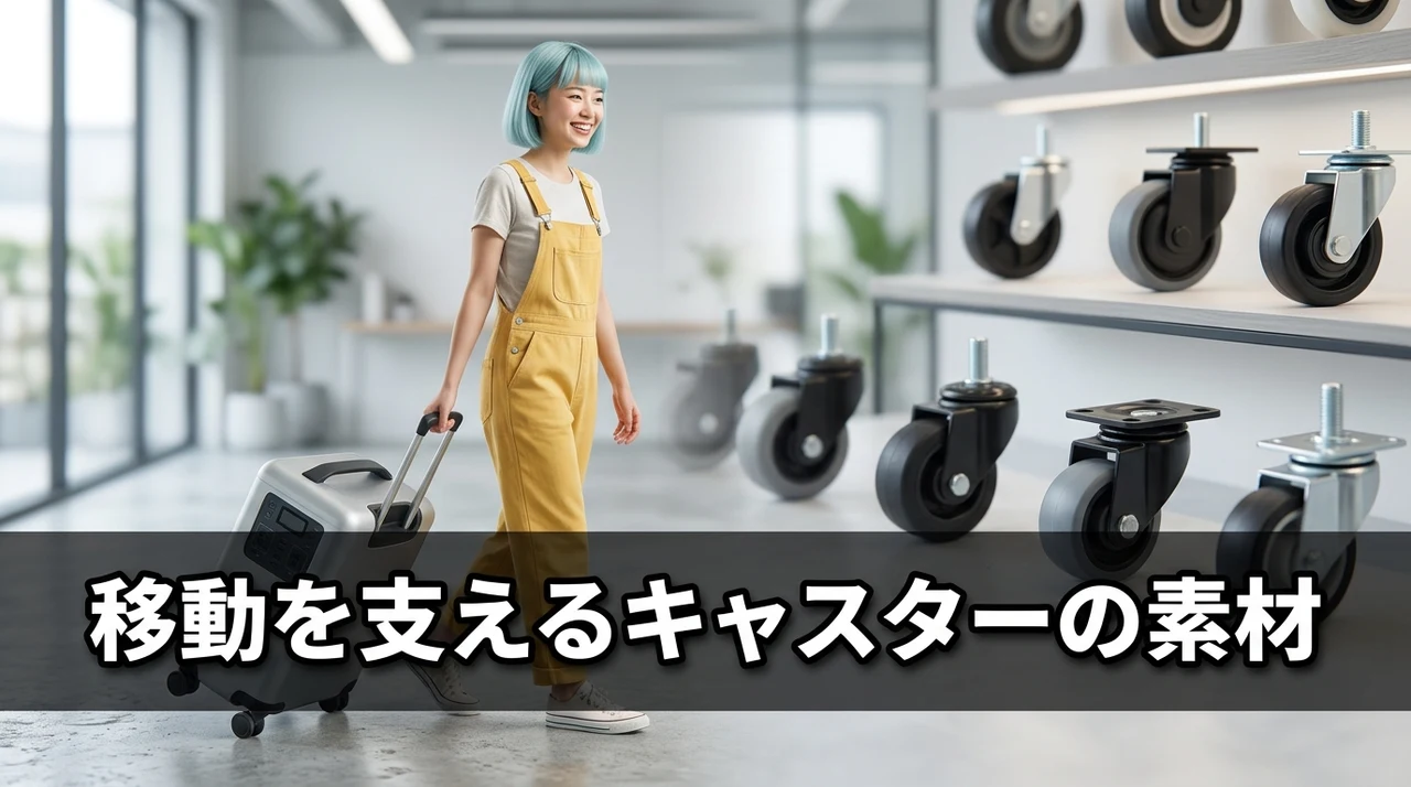移動を支えるキャスターの素材や機能の違い
