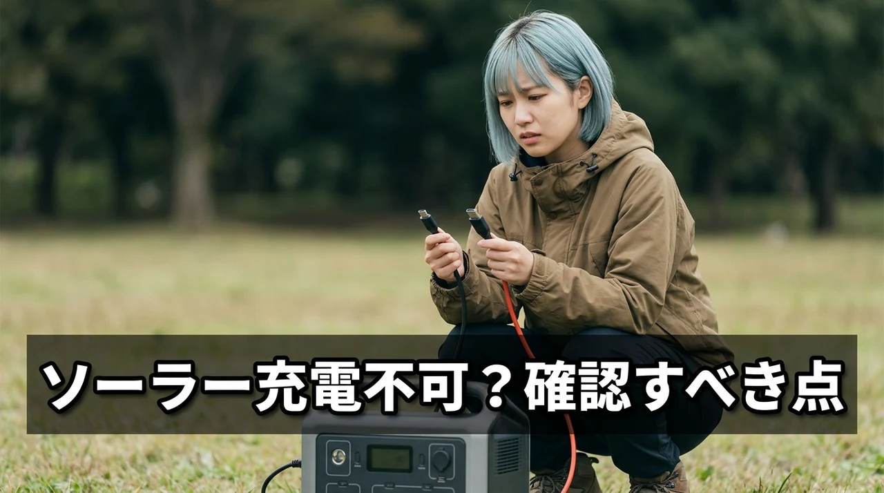 ソーラーパネルで充電できない時の注意点