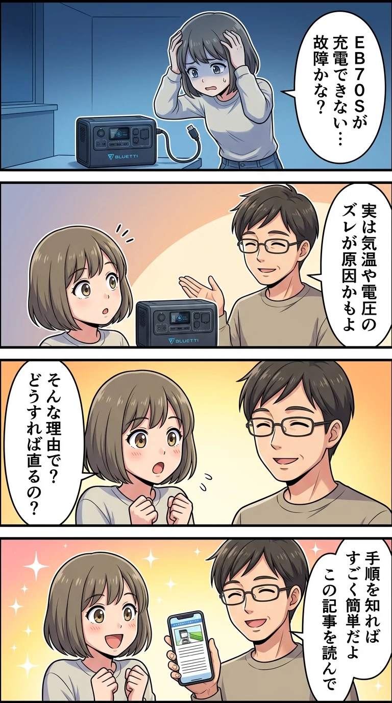 BLUETTI eb70s 充電 できない