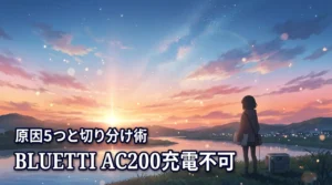 bluetti ac200が充電できない原因5つと対処法！不具合の切り分けを伝授