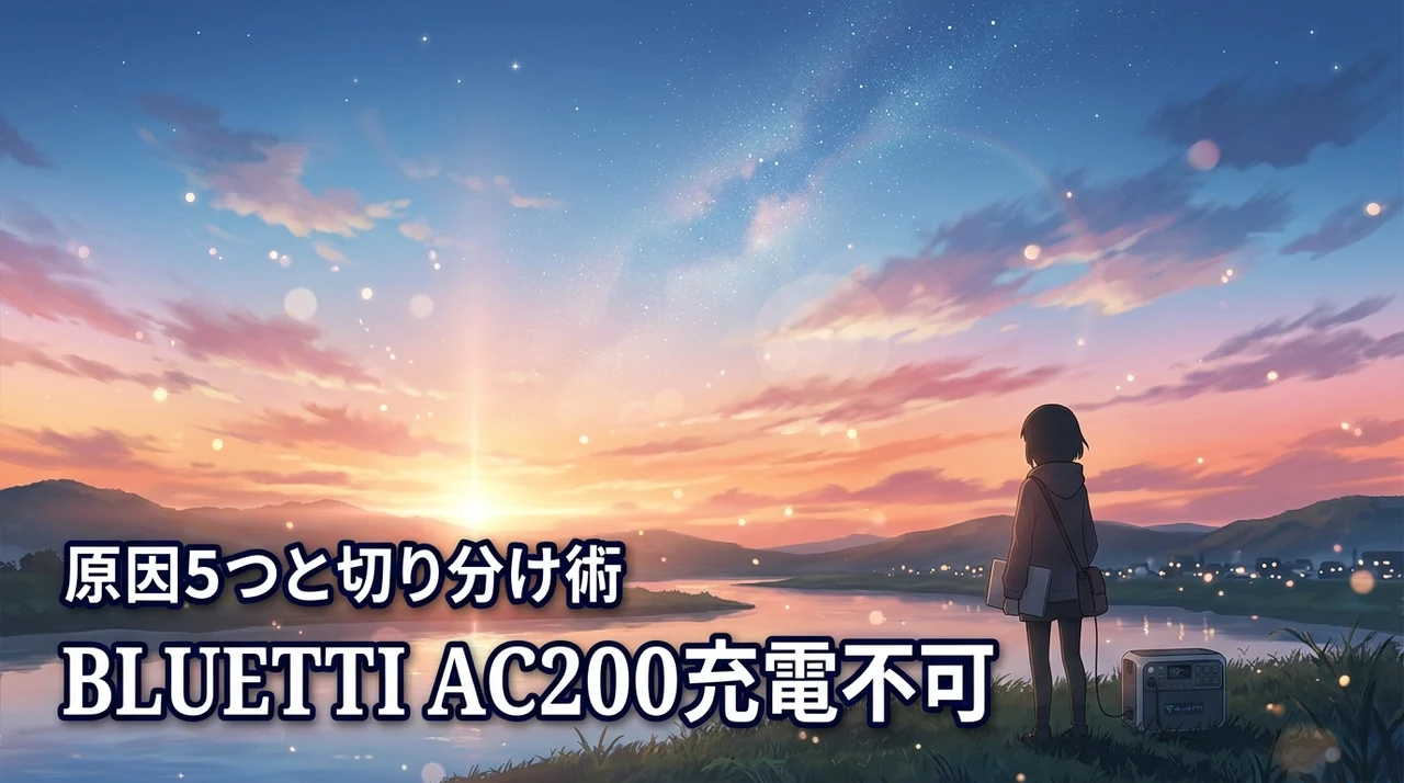bluetti ac200が充電できない原因5つと対処法!不具合の切り分けを伝授