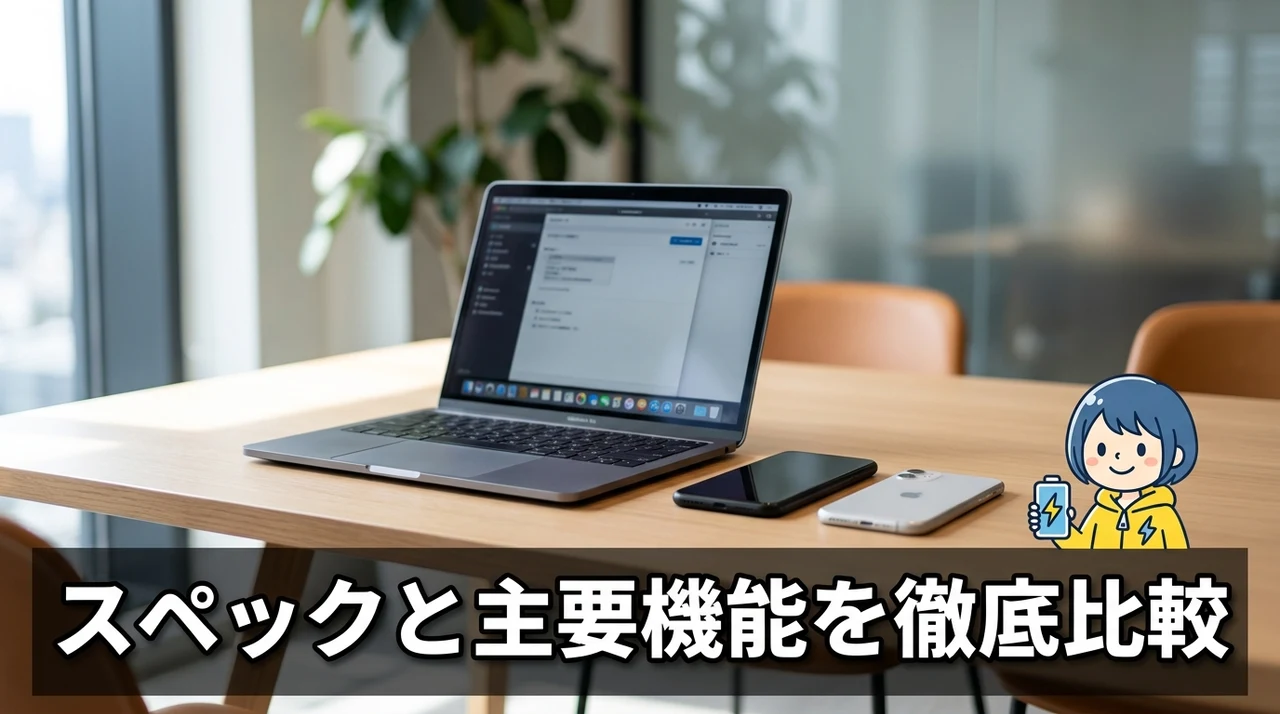 基本スペックと主要機能を比較