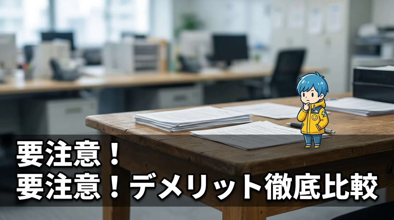 注意すべきデメリットを比較