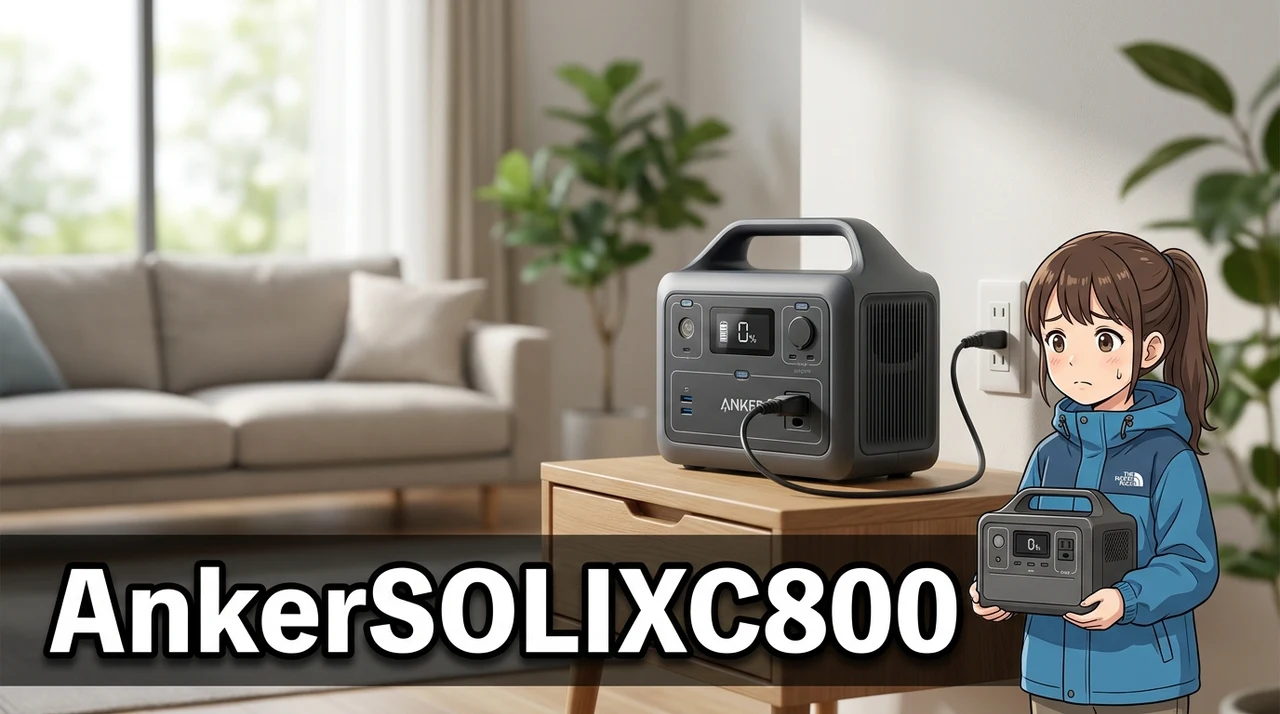 Anker SOLIX C800 の正しい充電方法