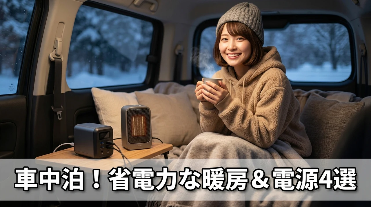車中泊に使える省電力なヒーターと電源4選