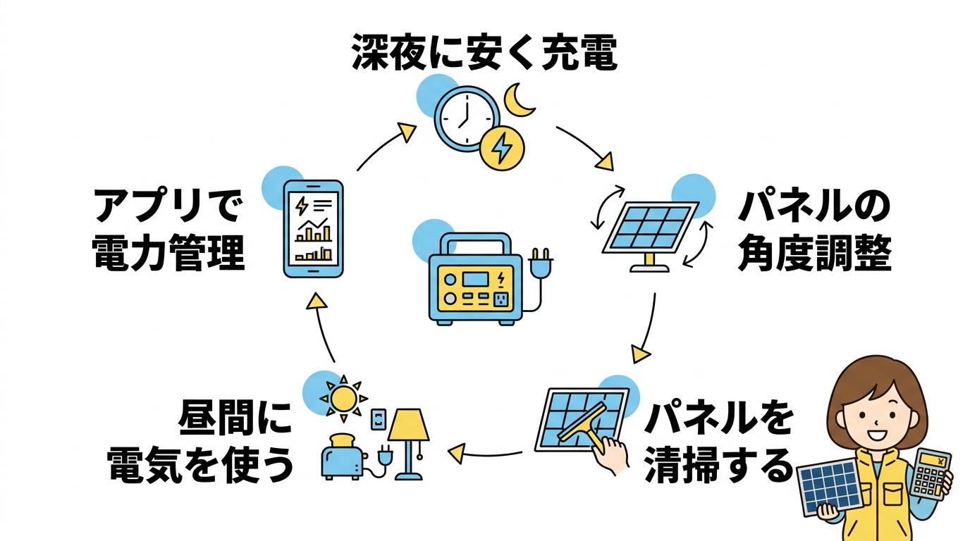 ポータブル電源の運用効率を上げる節約術