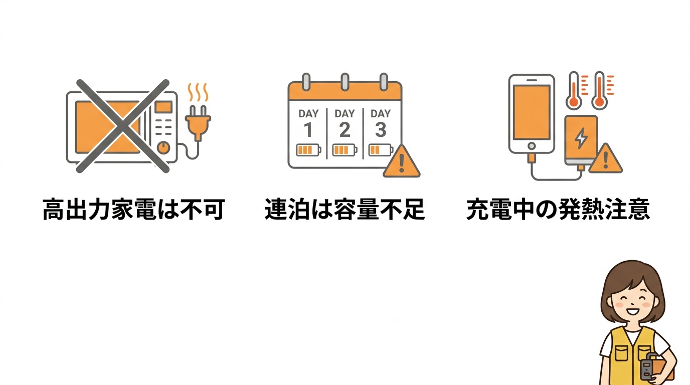 3万円以下のポータブル電源のデメリット