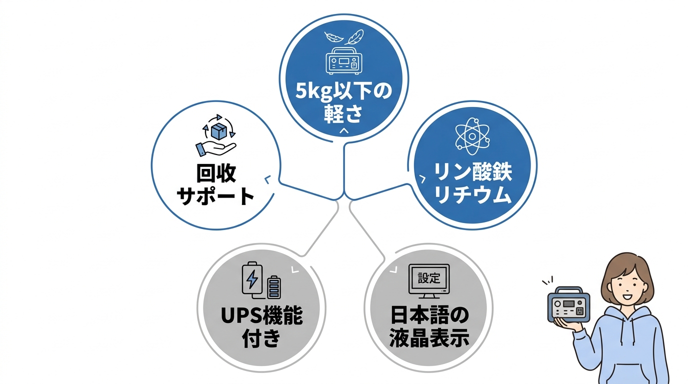失敗しないポータブル電源の選び方5つ