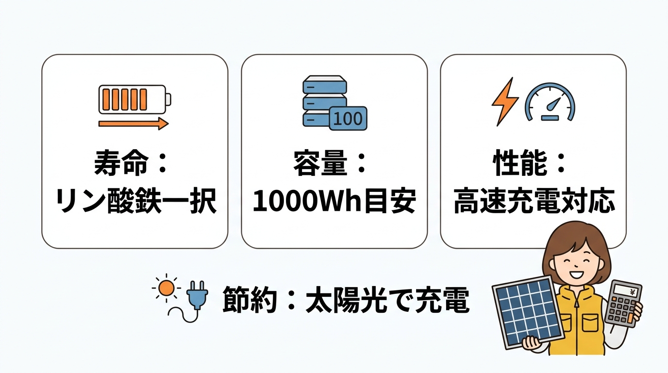 元が取れるポータブル電源の選び方3選
