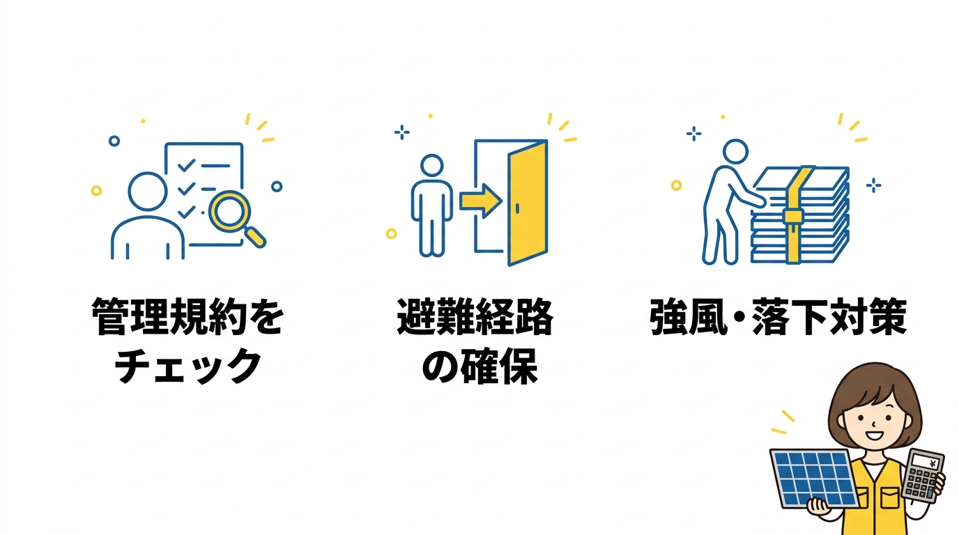 マンションでソーラーパネルを使う注意点
