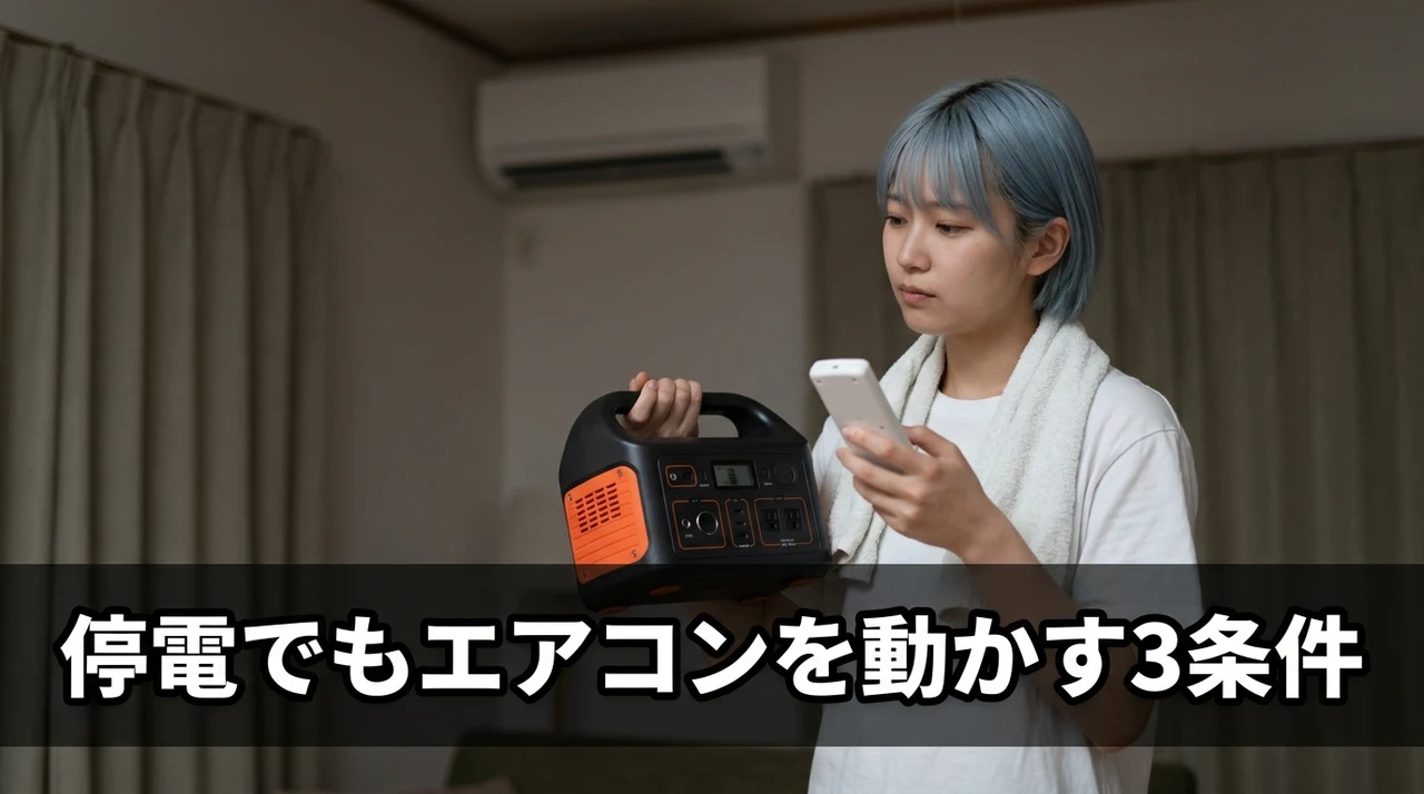 停電時にエアコンを確実に動かす条件3つ