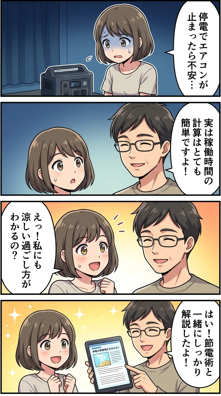 ポータブル電源 エアコン 何時間
