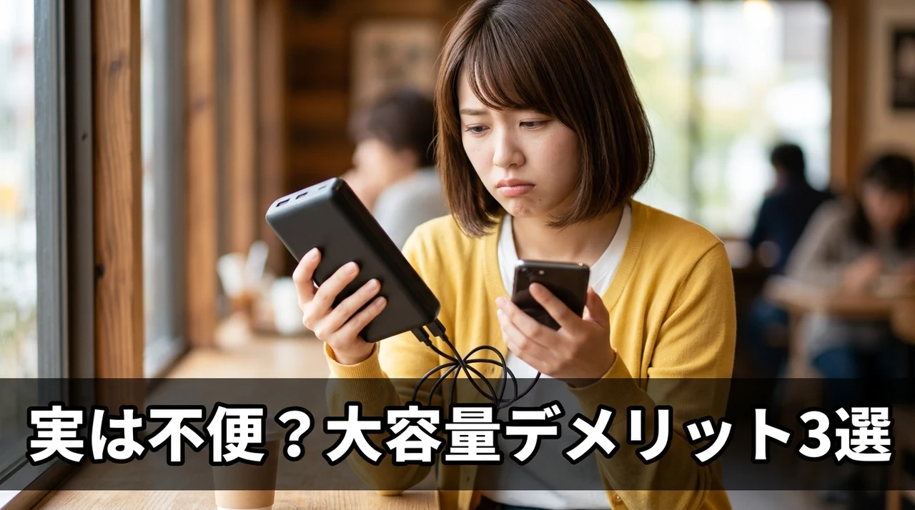 大容量モバイルバッテリーのデメリット3つ