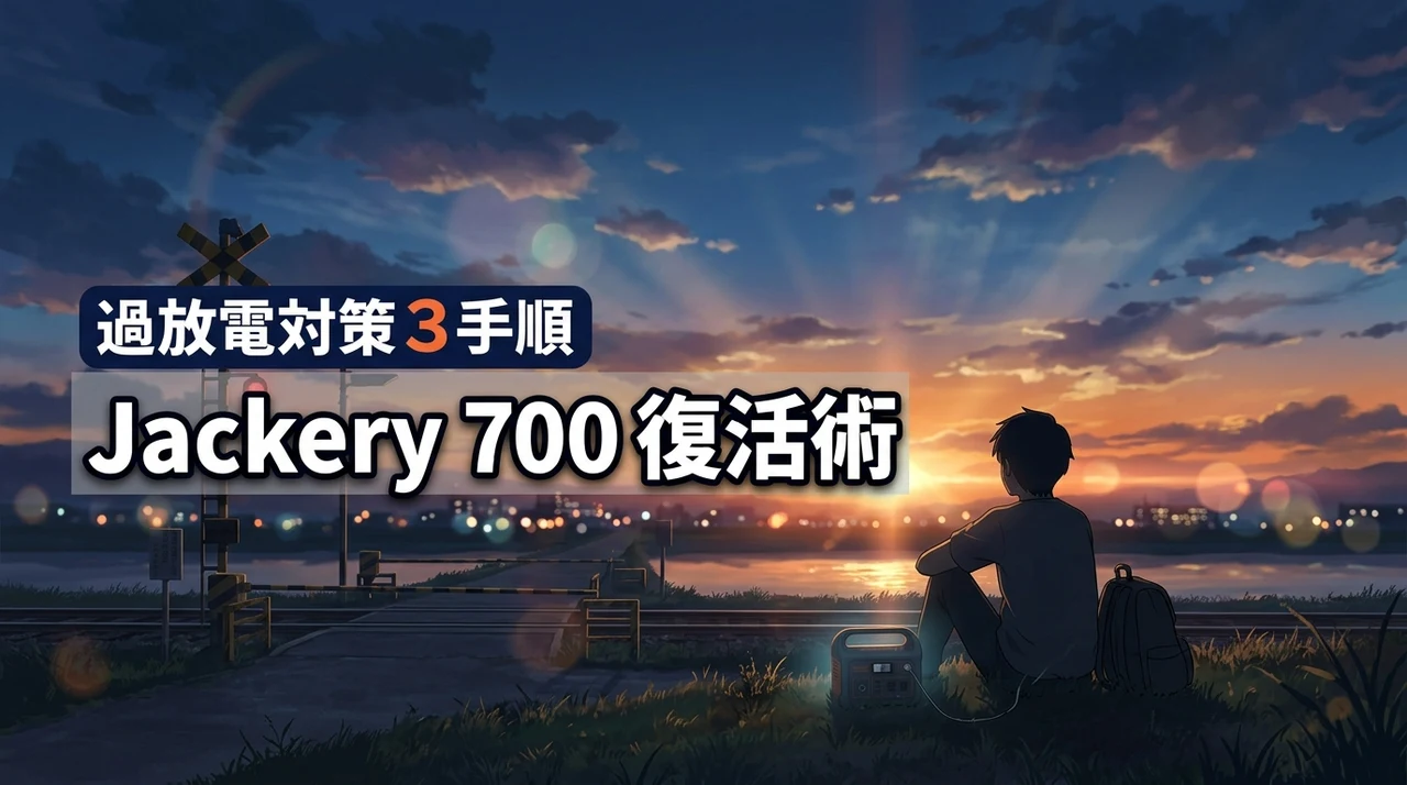 Jackery 700を過放電から復活させる3つの手順！自力で直らない時の対処法