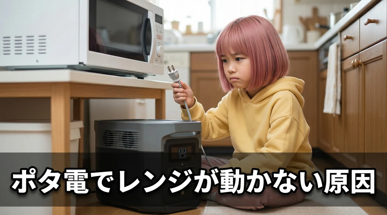 ポータブル電源で電子レンジが動かない・エラーになる主な原因