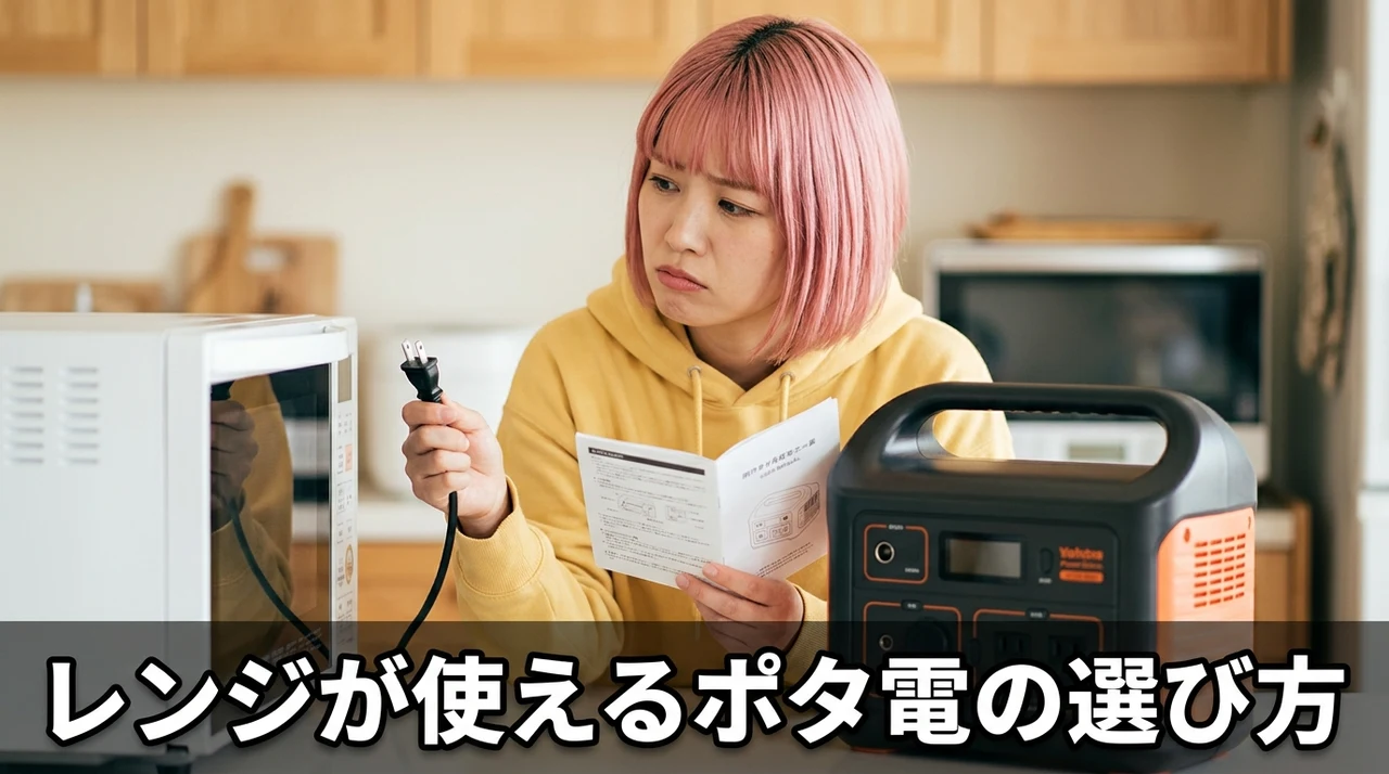 電子レンジの消費電力とポータブル電源の出力を正しく理解する