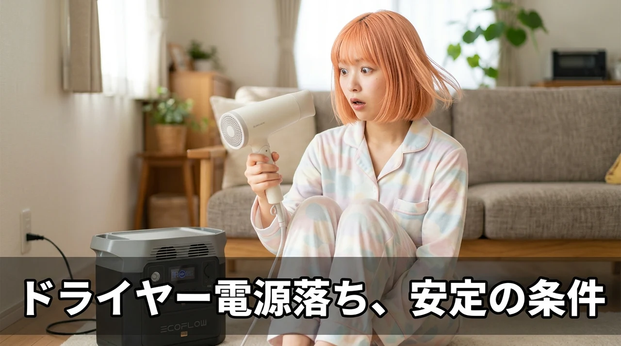 電源が落ちないドライヤー安定稼働のための条件